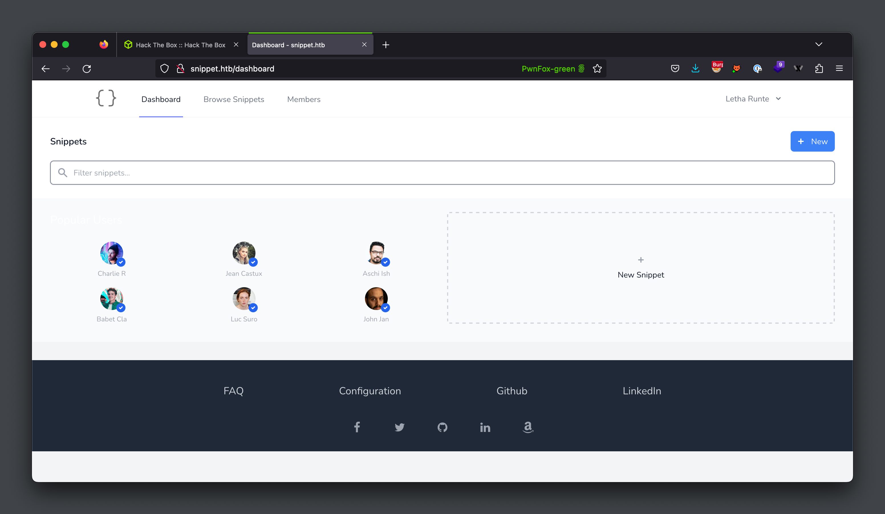 User Dashboard